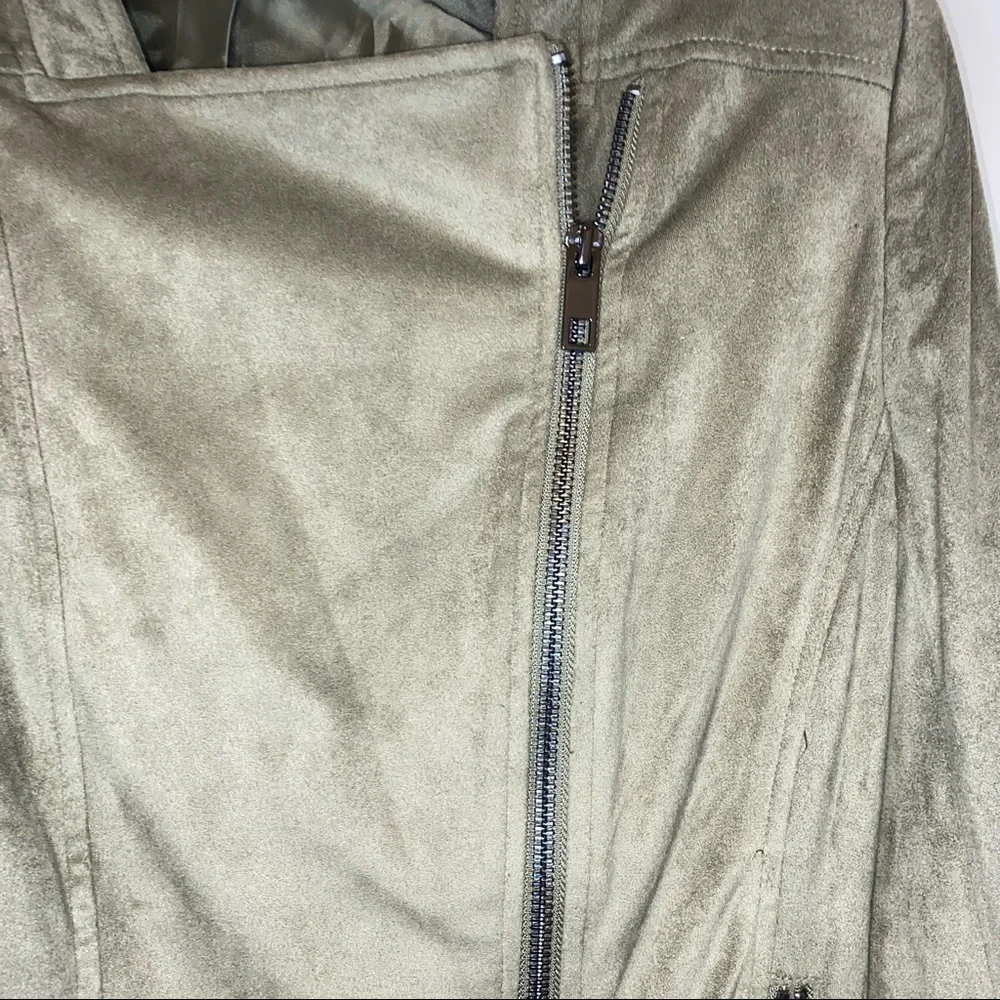 NWOT G by Giuliana Green Faux Suede Moto Jacket XS New without tags